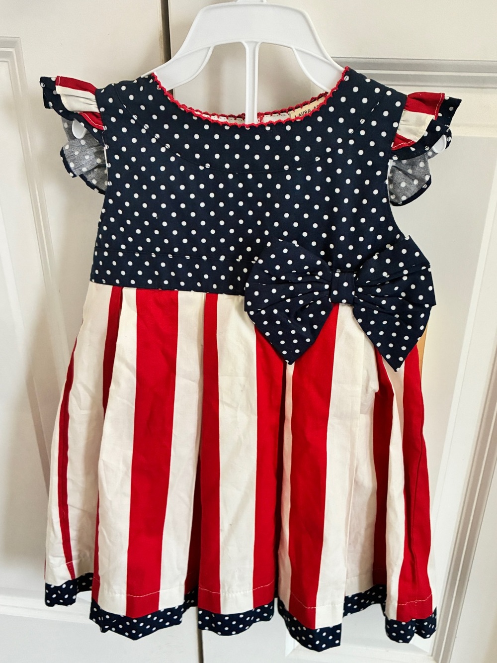 Vintage NWT Laura Ashley Patriotic Dress size 24 Months
